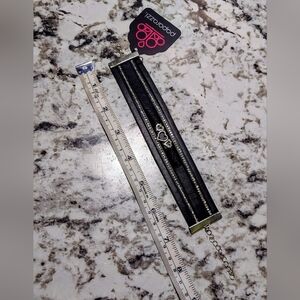 Paparazzi Elegant Black and Silver Bracelet